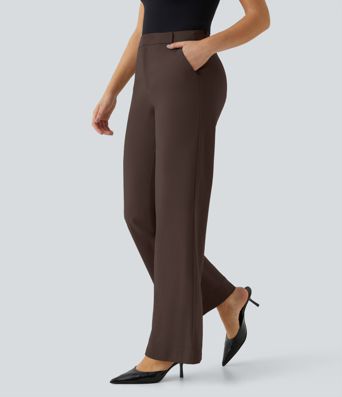 Halara Flex™ Mid Rise Pocket Straight Leg Work Pants Halara Flex™ Mid Rise Pocket Straight Leg Work Pants