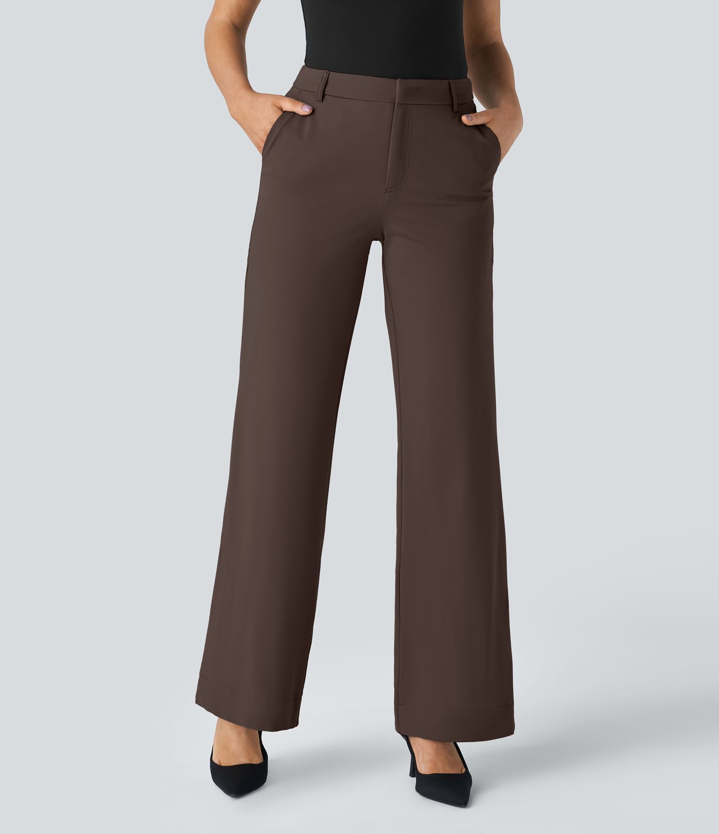 Halara Flex™ Mid Rise Pocket Straight Leg Work Pants Halara Flex™ Mid Rise Pocket Straight Leg Work Pants