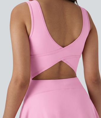 SoftlyZero™ Airy U Neck 2-in-1 Pocket Mini Cool Touch Dance Active Dress SoftlyZero™ Airy U Neck 2-in-1 Pocket Mini Cool Touch Dance Active Dress