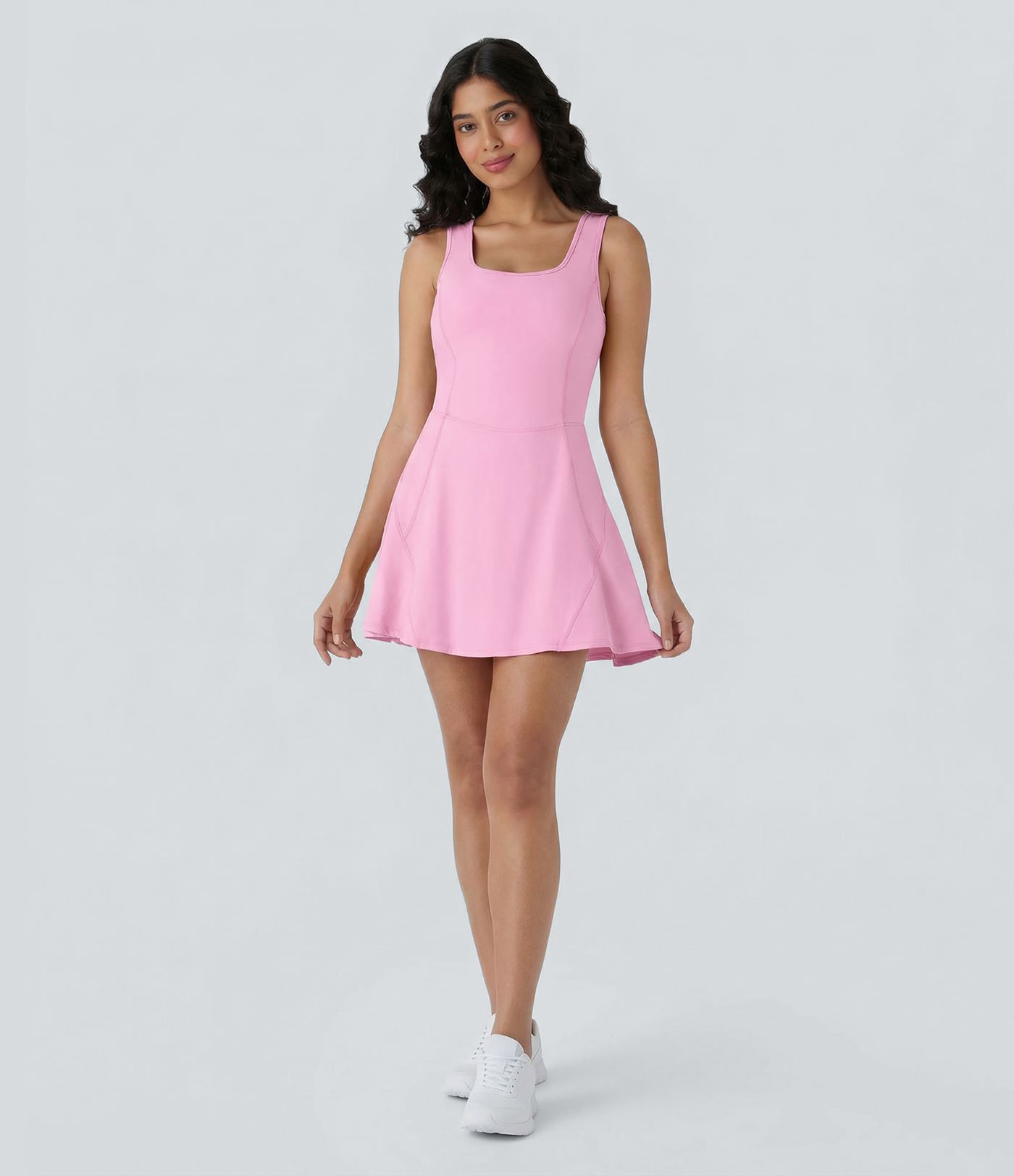 SoftlyZero™ Airy U Neck 2-in-1 Pocket Mini Cool Touch Dance Active Dress SoftlyZero™ Airy U Neck 2-in-1 Pocket Mini Cool Touch Dance Active Dress