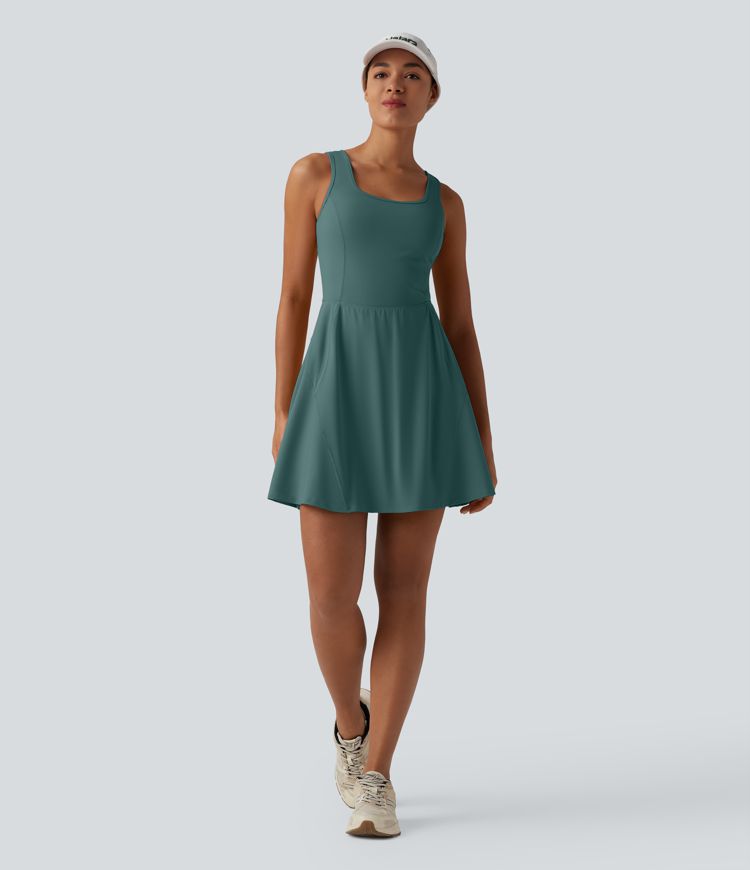 SoftlyZero™ Airy 2-in-1 Cool Touch Mini Dance Active Dress with Pockets-Easy Peezy Edition-Longer Length SoftlyZero™ Airy 2-in-1 Cool Touch Mini Dance Active Dress with Pockets-Easy Peezy Edition-Longer Length