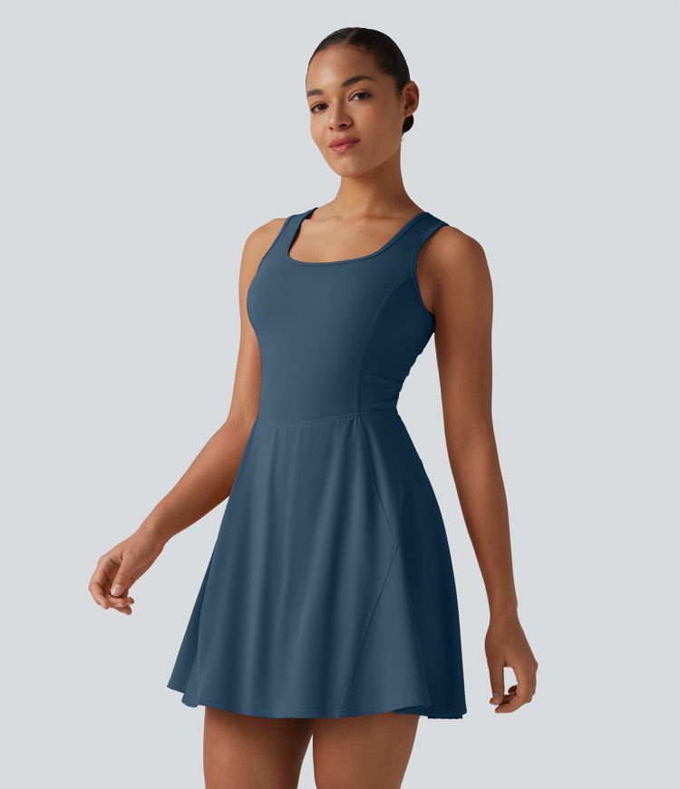 SoftlyZero™ Airy 2-in-1 Cool Touch Mini Dance Active Dress with Pockets-Easy Peezy Edition-Longer Length SoftlyZero™ Airy 2-in-1 Cool Touch Mini Dance Active Dress with Pockets-Easy Peezy Edition-Longer Length