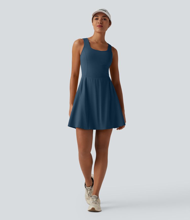 SoftlyZero™ Airy 2-in-1 Cool Touch Mini Dance Active Dress with Pockets-Easy Peezy Edition-Longer Length SoftlyZero™ Airy 2-in-1 Cool Touch Mini Dance Active Dress with Pockets-Easy Peezy Edition-Longer Length