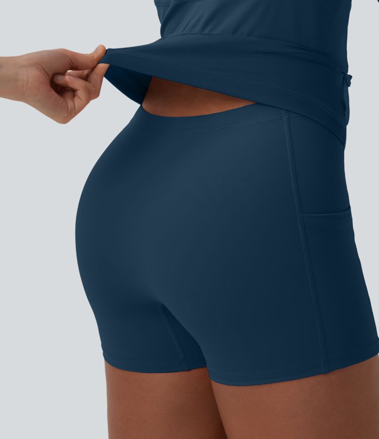 SoftlyZero™ Airy 2-in-1 Cool Touch Mini Dance Active Dress with Pockets-Easy Peezy Edition-Longer Length SoftlyZero™ Airy 2-in-1 Cool Touch Mini Dance Active Dress with Pockets-Easy Peezy Edition-Longer Length
