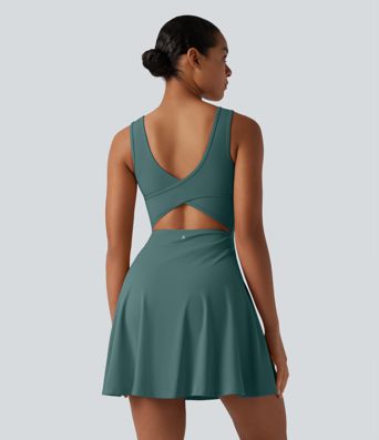 SoftlyZero™ Airy 2-in-1 Cool Touch Mini Dance Active Dress with Pockets-Easy Peezy Edition-Longer Length SoftlyZero™ Airy 2-in-1 Cool Touch Mini Dance Active Dress with Pockets-Easy Peezy Edition-Longer Length