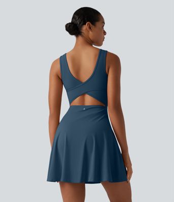 SoftlyZero™ Airy 2-in-1 Cool Touch Mini Dance Active Dress with Pockets-Easy Peezy Edition-Longer Length SoftlyZero™ Airy 2-in-1 Cool Touch Mini Dance Active Dress with Pockets-Easy Peezy Edition-Longer Length