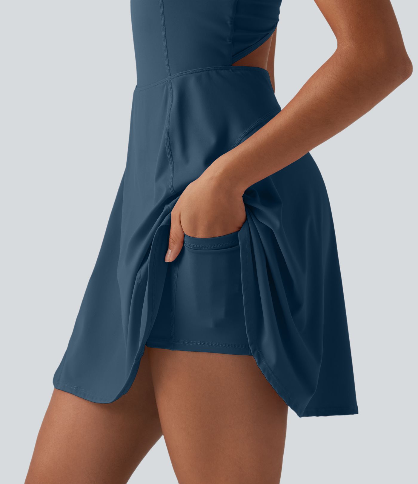 SoftlyZero™ Airy 2-in-1 Cool Touch Mini Dance Active Dress with Pockets-Easy Peezy Edition-Longer Length SoftlyZero™ Airy 2-in-1 Cool Touch Mini Dance Active Dress with Pockets-Easy Peezy Edition-Longer Length