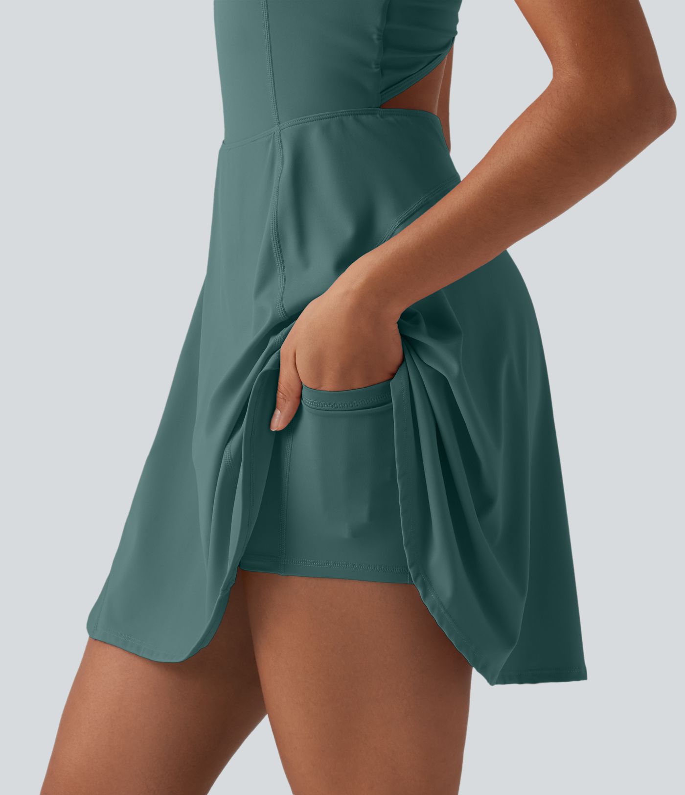 SoftlyZero™ Airy 2-in-1 Cool Touch Mini Dance Active Dress with Pockets-Easy Peezy Edition-Longer Length SoftlyZero™ Airy 2-in-1 Cool Touch Mini Dance Active Dress with Pockets-Easy Peezy Edition-Longer Length