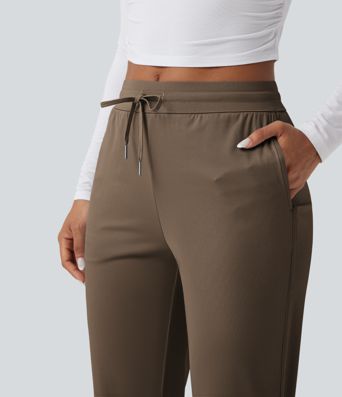 Golf-Hose mit mittelhohem Bund, Seitentaschen und schmal zulaufendem Bein - schnelltrocknend, UPF40+