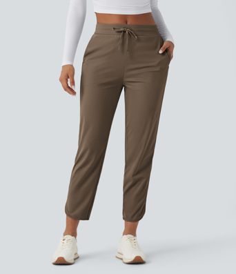 Golf-Hose mit mittelhohem Bund, Seitentaschen und schmal zulaufendem Bein - schnelltrocknend, UPF40+