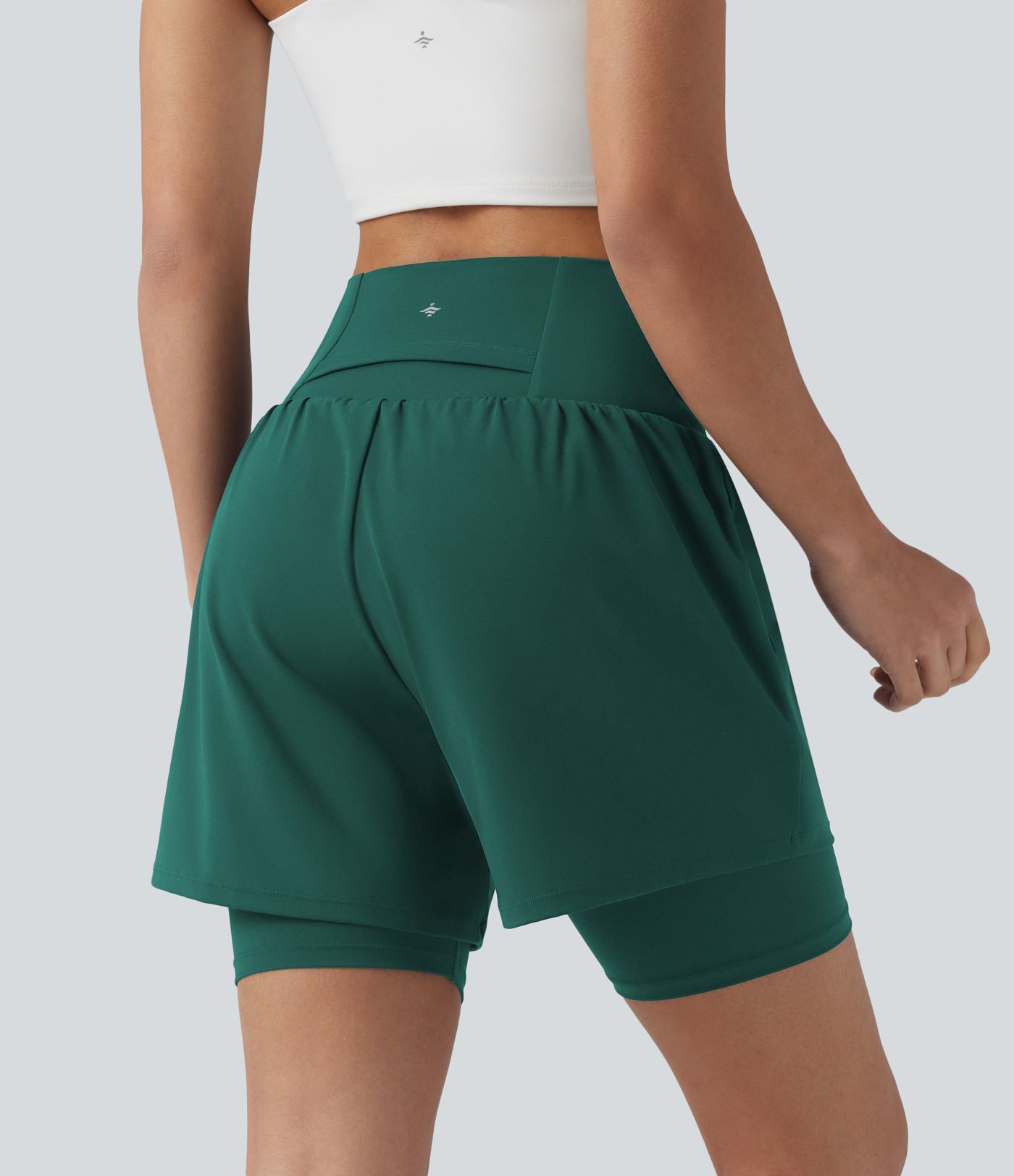 SoftlyZero™ Airy Super High Waisted 2-in-1 Cool Touch Yoga Shorts 7'' with Pockets