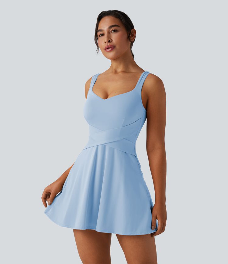 SoftlyZero™ Airy 2-in-1 Cool Touch Mini Tennis Active Dress with Pocket-Easy Peezy Edition-UPF50+