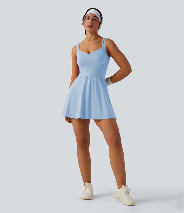 SoftlyZero™ Airy 2-in-1 Cool Touch Mini Tennis Active Dress with Pocket-Easy Peezy Edition-UPF50+