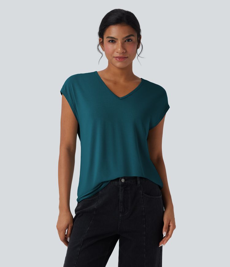 V Neck Short Sleeve Casual T-Shirt V Neck Short Sleeve Casual T-Shirt