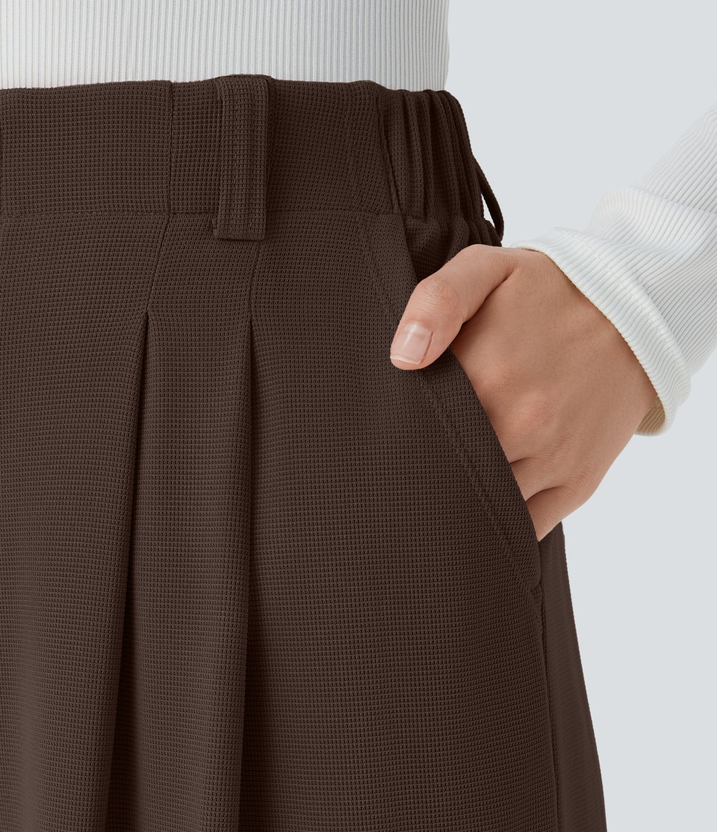Halara Flex™ High Waisted Pocket Wide Leg Waffle Suit Work Pants