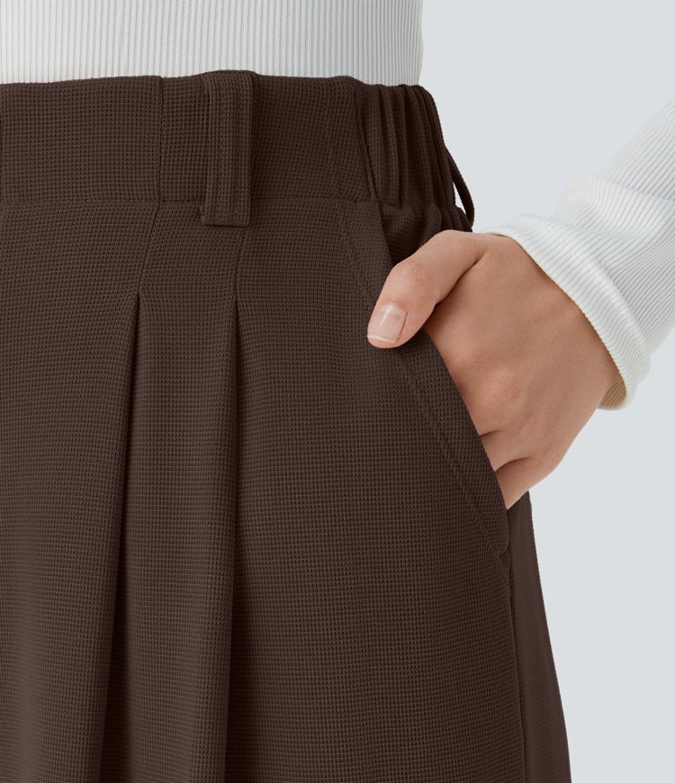 Halara Flex™ High Waisted Pocket Wide Leg Waffle Suit Work Pants