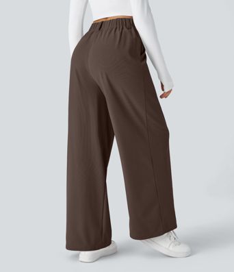 Halara Flex™ High Waisted Pocket Wide Leg Waffle Suit Work Pants