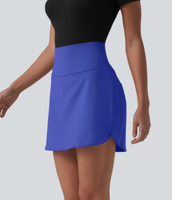 SoftlyZero™ jupe mini de golf aérée à taille ultra-haute, gainante au niveau du ventre, ourlet arrondi, 2 en 1, effet fraîcheur au toucher, avec poches SoftlyZero™ jupe mini de golf aérée à taille ultra-haute, gainante au niveau du ventre, ourlet arrondi, 2 en 1, effet fraîcheur au toucher, avec poches