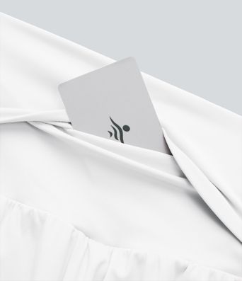 SoftlyZero™ Airy Super High Waisted 2-in-1 Cool Touch Yoga Plus Size Running Shorts 7" with Pockets