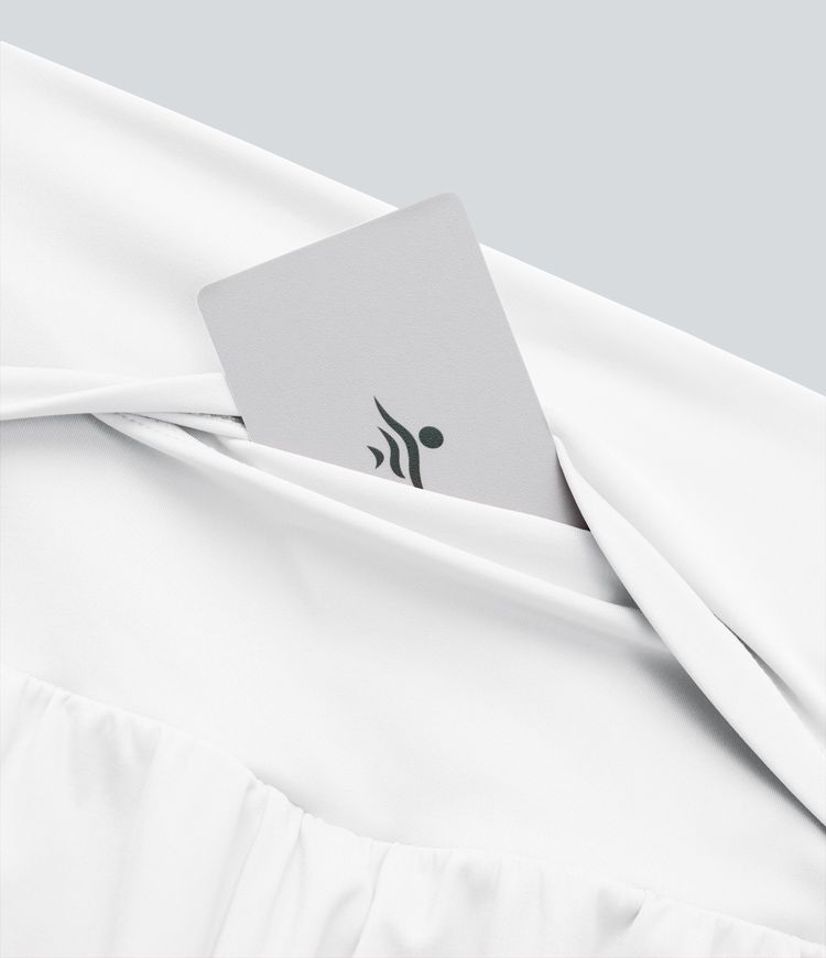 SoftlyZero™ Airy Super High Waisted 2-in-1 Cool Touch Yoga Plus Size Running Shorts 7" with Pockets