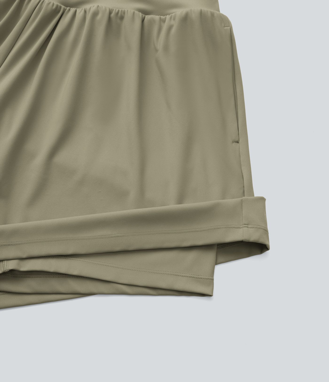 SoftlyZero™ Airy Super High Waisted 2-in-1 Cool Touch Yoga Plus Size Shorts 7" with Pockets