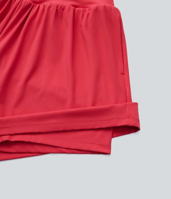 Softlyzero™ Airy Super High Waisted 2-in-1  Yoga Plus Size Shorts 7" with Pockets
