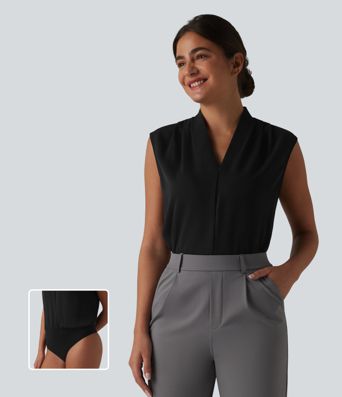 Body tailleur sans manches col V Body tailleur sans manches col V
