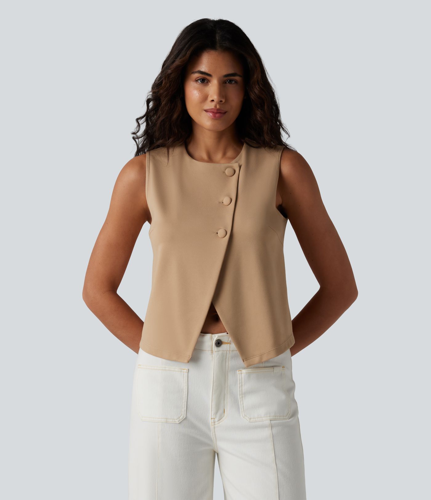 Round Neck Casual Vest