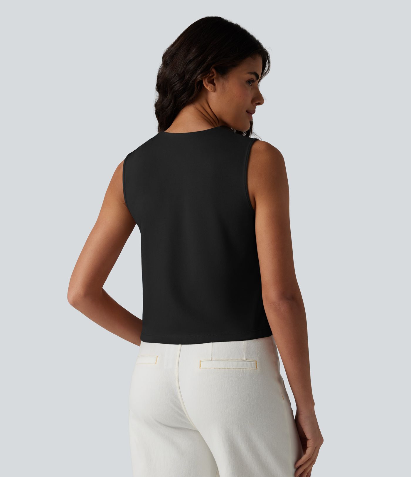 Gilet décontracté à col rond