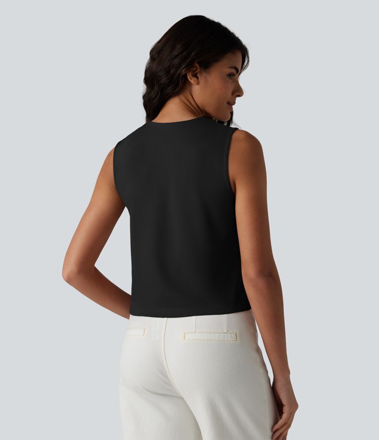 Gilet décontracté à col rond