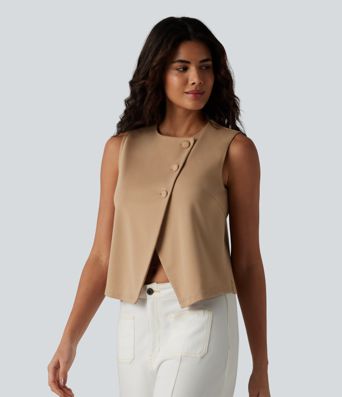 Round Neck Casual Vest