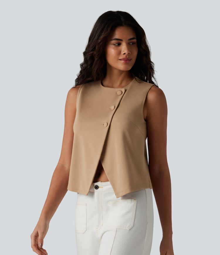 Round Neck Casual Vest
