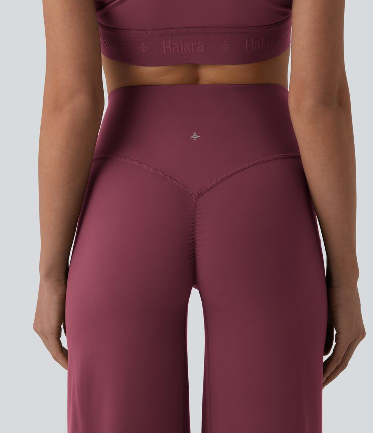 SoftlyZero™ Pantalon yoga coupe droite gainant taille haute à fronces - UPF50+