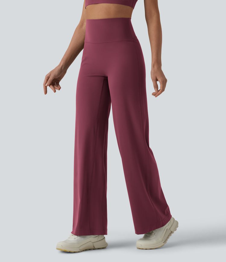 SoftlyZero™ Pantalon yoga coupe droite gainant taille haute à fronces - UPF50+