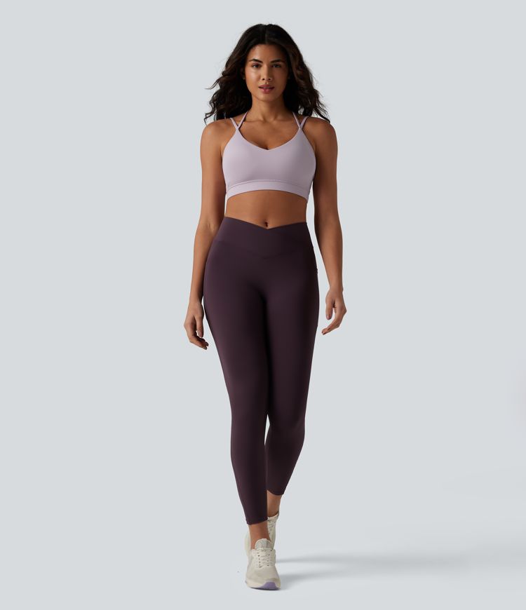 Brassière de sport de yoga à maintien léger avec soutien intégré