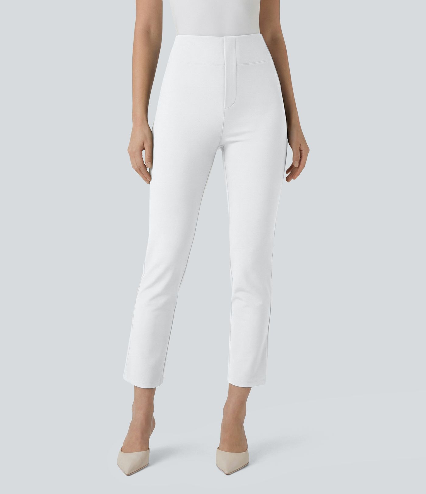 Halara Flex™ High Waisted Pocket Tapered Cropped Work Pants Halara Flex™ High Waisted Pocket Tapered Cropped Work Pants