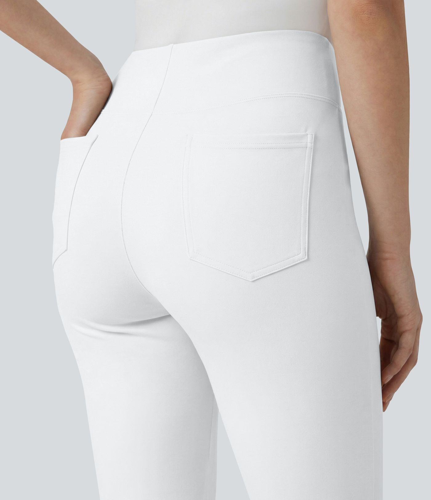 Halara Flex™ High Waisted Pocket Tapered Cropped Work Pants Halara Flex™ High Waisted Pocket Tapered Cropped Work Pants