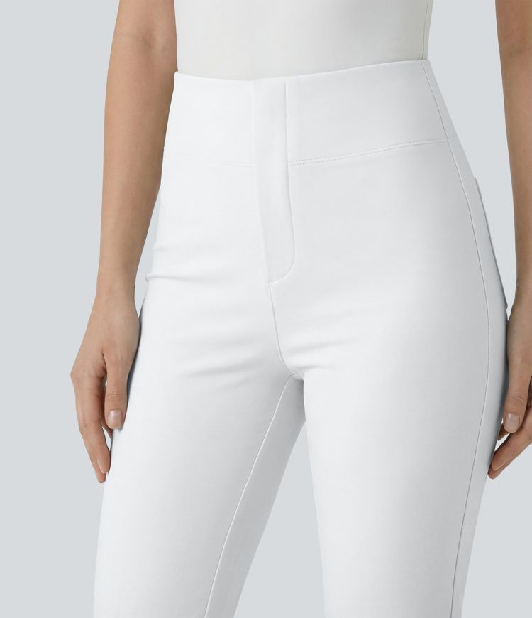 Halara Flex™ High Waisted Pocket Tapered Cropped Work Pants Halara Flex™ High Waisted Pocket Tapered Cropped Work Pants