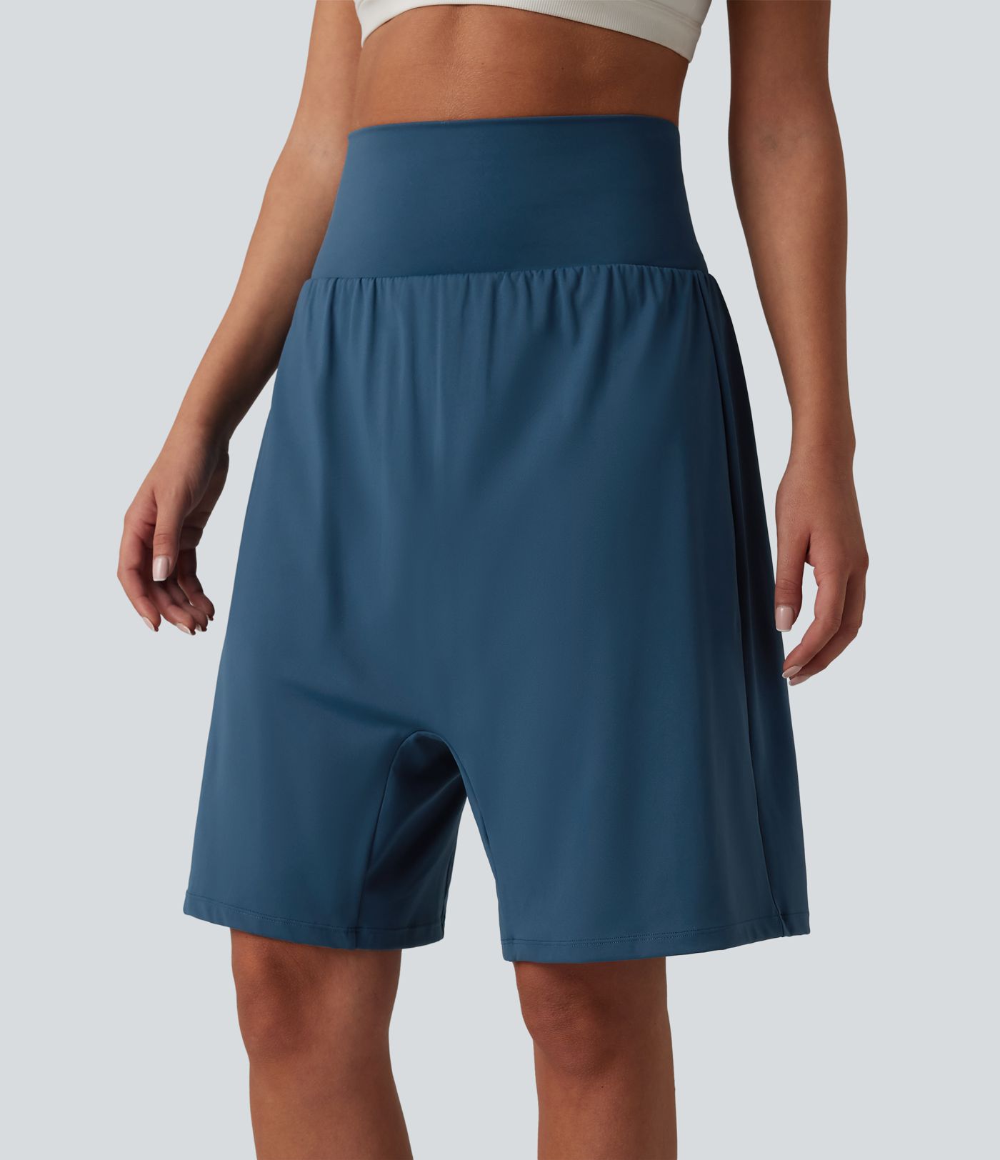 SoftlyZero™ Airy High Waisted 2-in-1 Cool Touch Yoga Harem Shorts with Pocket
