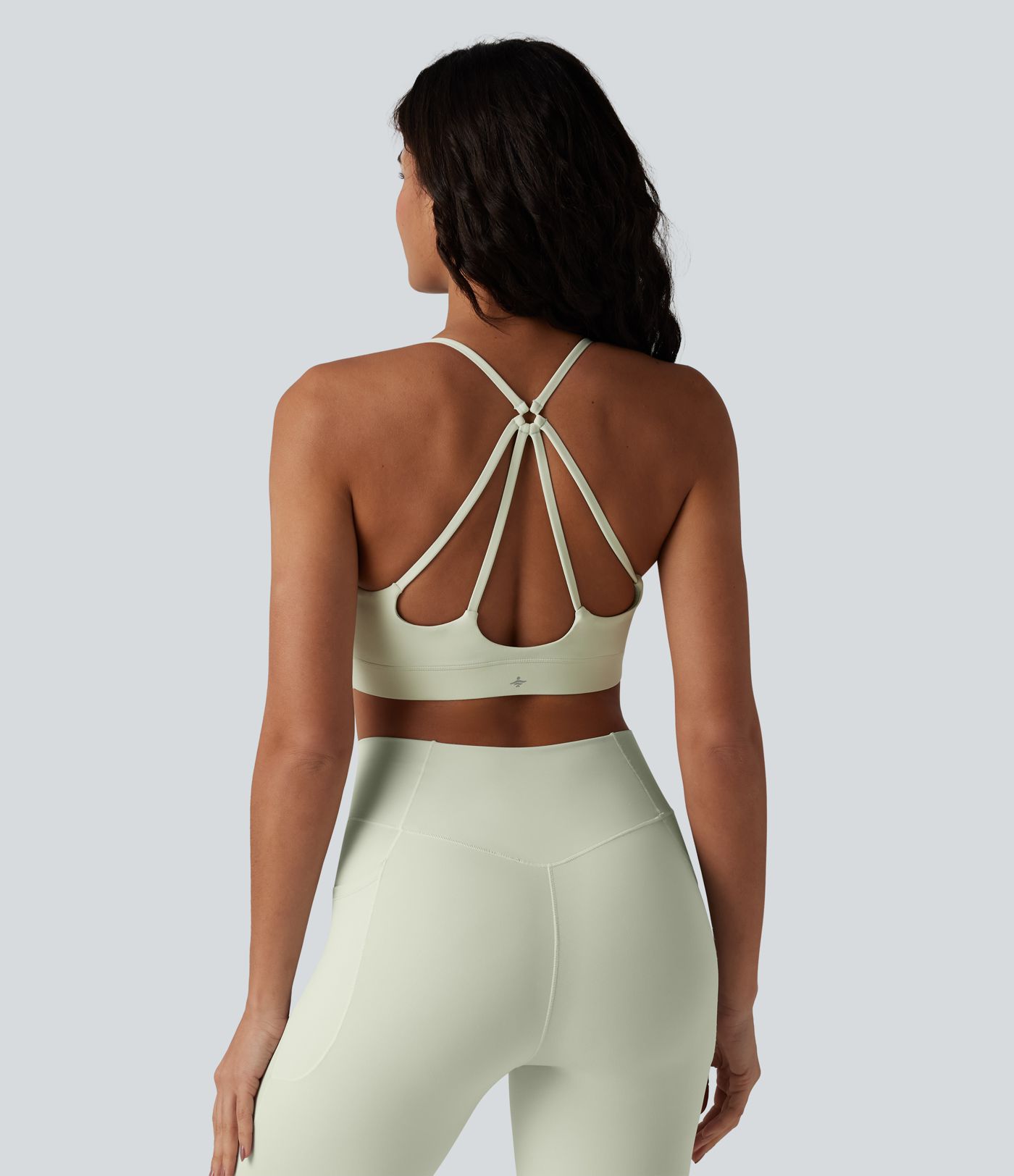 Brassière de sport yoga à col U et maintien léger