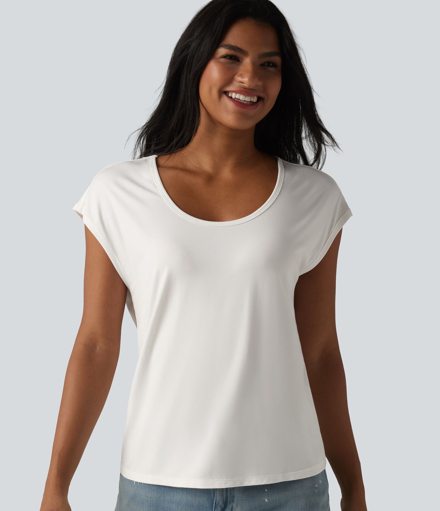 U-Neck Short Sleeve Casual T-Shirt