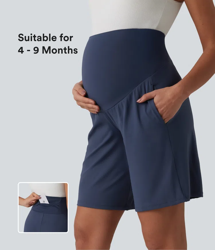 Mood Indigo Softlyzero™ Airy - Umstands-Yoga-Bermuda-Shorts mit superhohem Bund, Bundtasche und InstantCool / 1