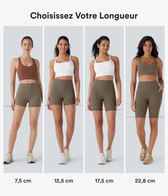 Short cycliste 22,8 cm d'entraînement gainant taille haute avec poches Halara UltraSculpt™