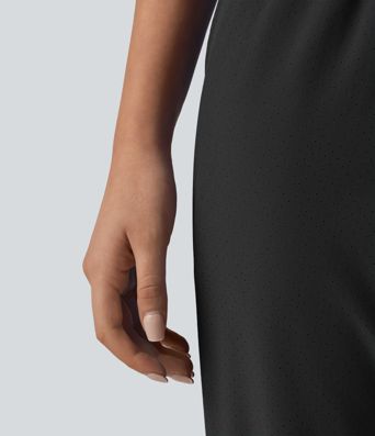 High Waisted Tummy Control 2-in-1 Perforated Quick Dry Running Joggers with Pockets