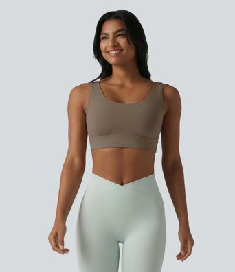 Brassière de sport Halara UltraSculpt™ maintien moyen dos nu avec boucle ajustable et brassière intégrée