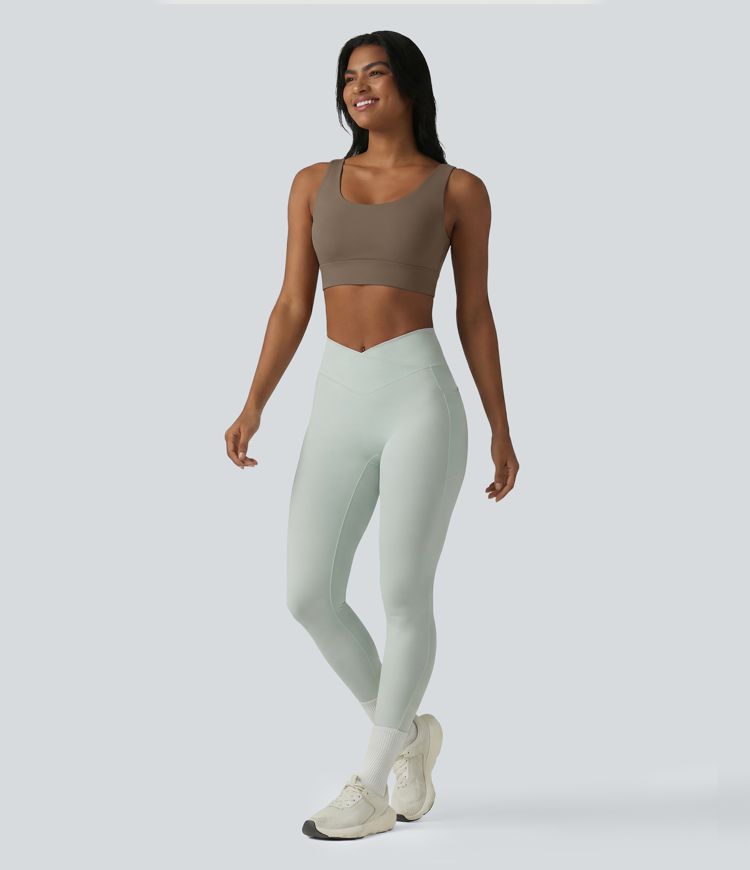 Brassière de sport Halara UltraSculpt™ maintien moyen dos nu avec boucle ajustable et brassière intégrée