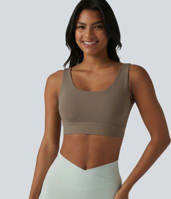 Brassière de sport Halara UltraSculpt™ maintien moyen dos nu avec boucle ajustable et brassière intégrée