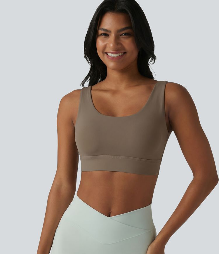 Brassière de sport Halara UltraSculpt™ maintien moyen dos nu avec boucle ajustable et brassière intégrée