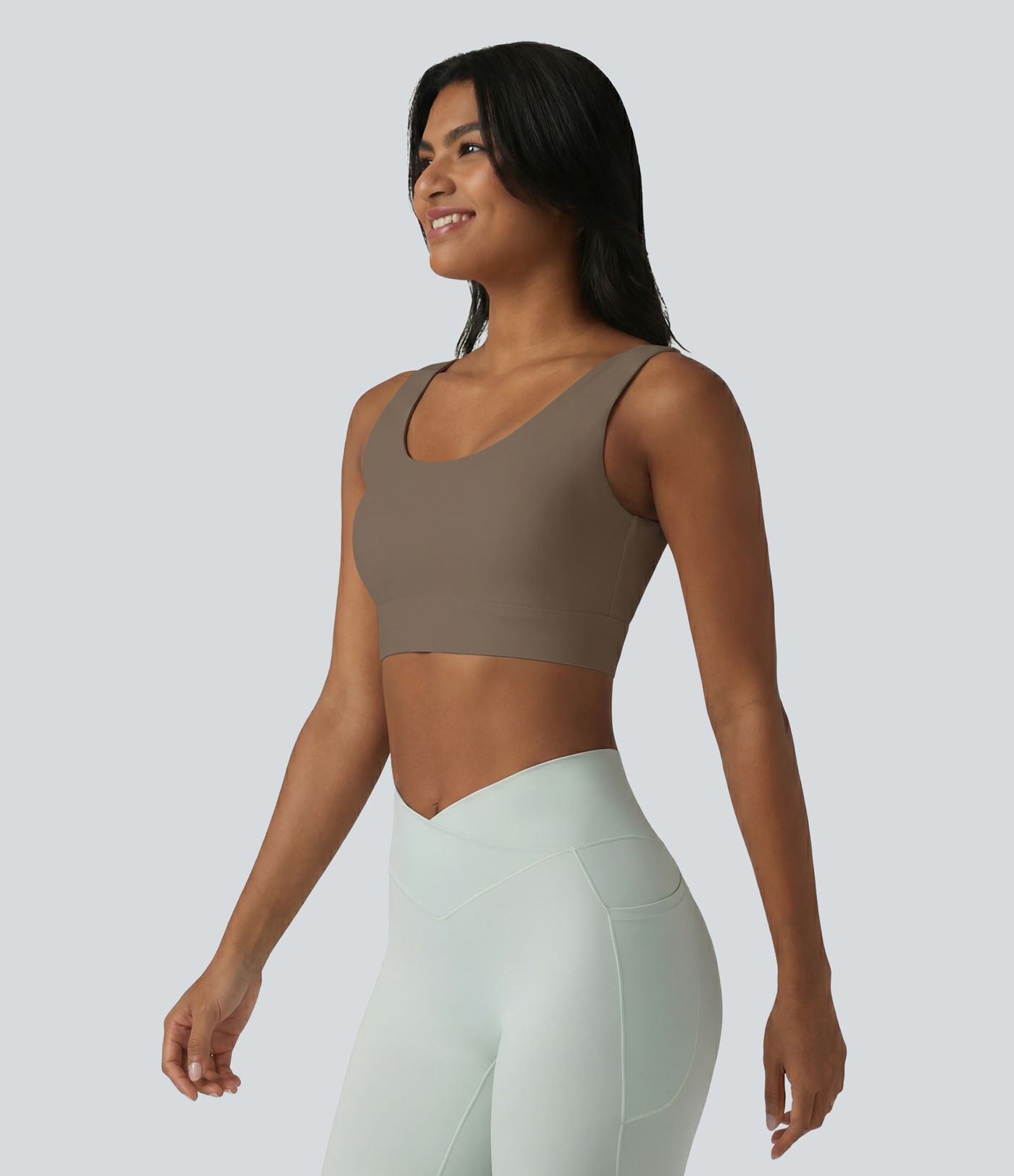 Brassière de sport Halara UltraSculpt™ maintien moyen dos nu avec boucle ajustable et brassière intégrée