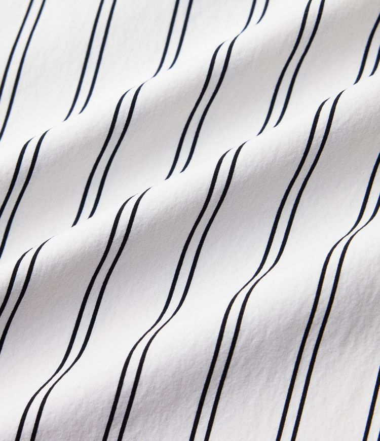 Pantalon de tennis rayé à taille mi-haute et jambes droites avec poches